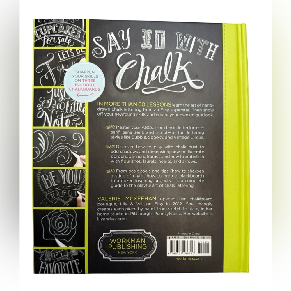 NWOT Chalk Lettering Book - Picture 2 of 3